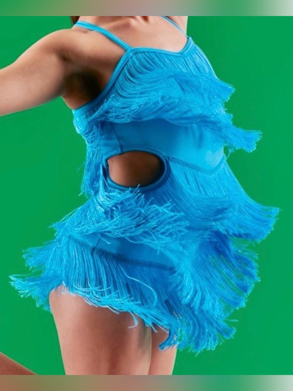 Weissman Elite Ballroom/Jazz Fringe Costume See Me Now (C.U.T) Adult XS
